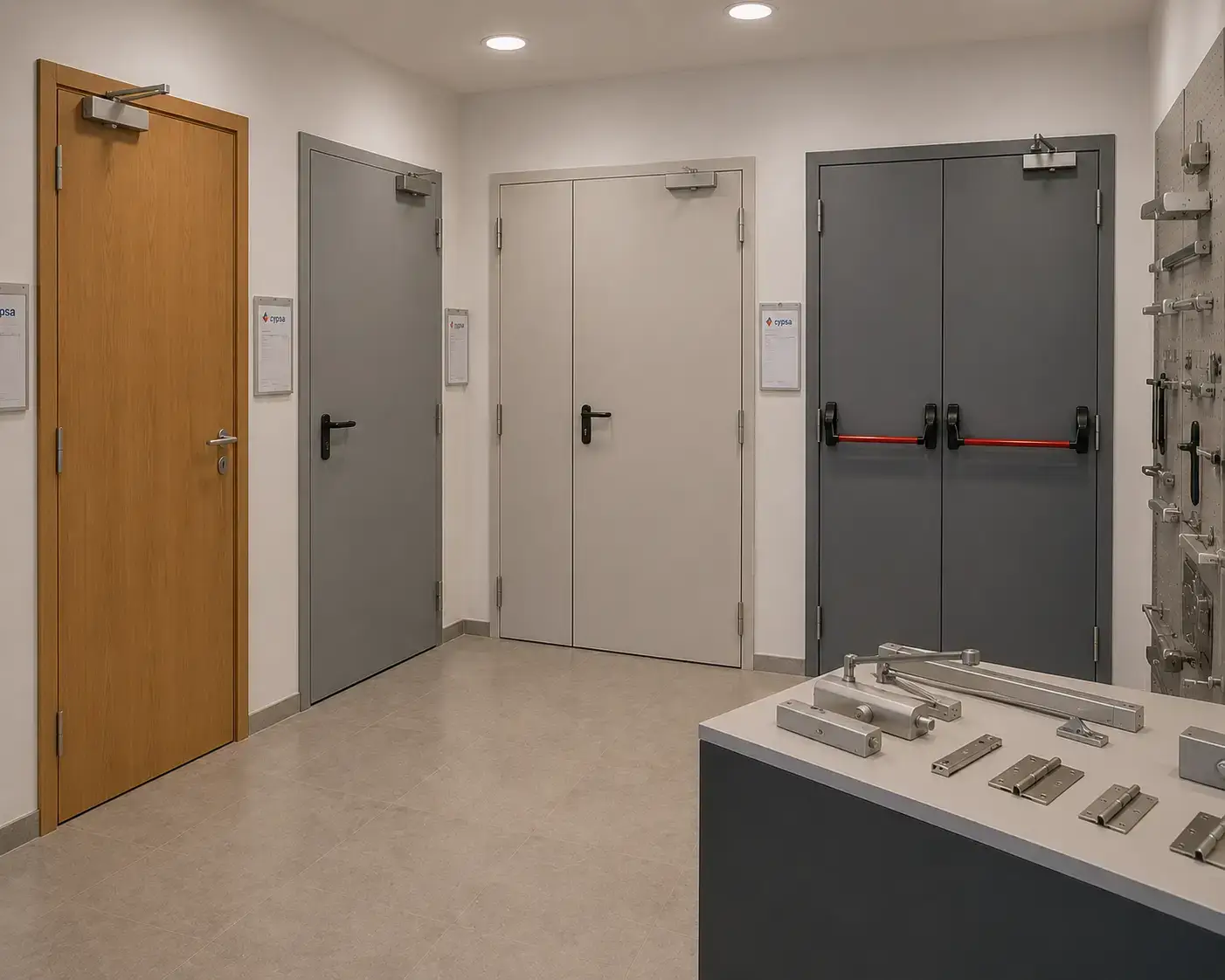 Tipos de Puertas cortafuegos RF homologadas