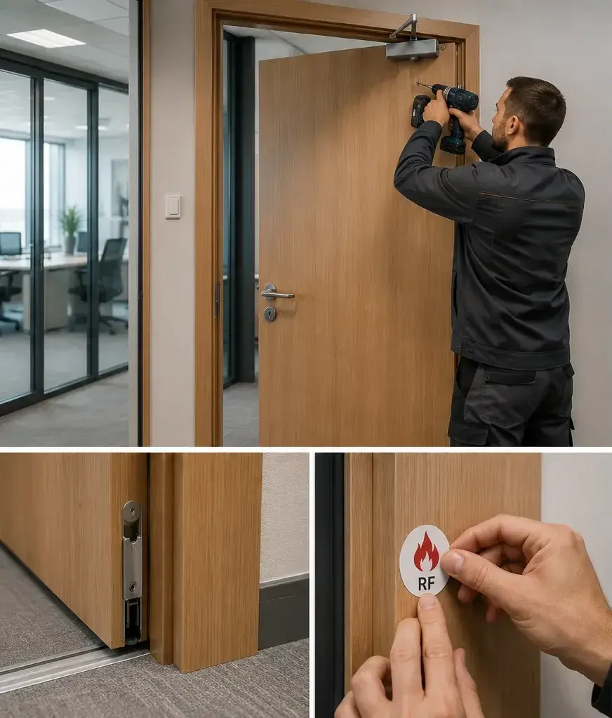Instalación y certificación de tu puerta RF de madera