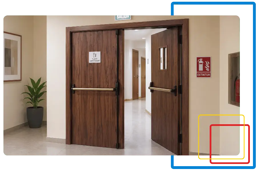 Puertas cortafuegos de madera (RF) homologadas​