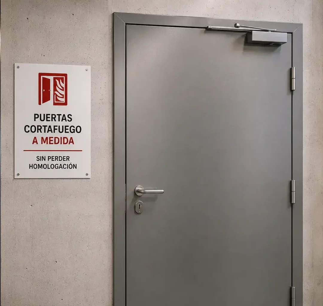 Puertas cortafuegos a medida (sin perder homologación)