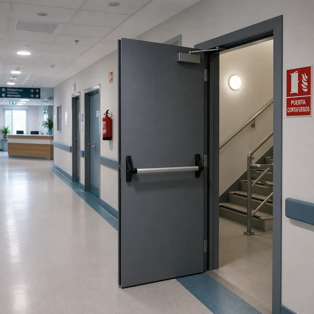 Instalación de Puertas cortafuegos homologadas en Centros Médicos