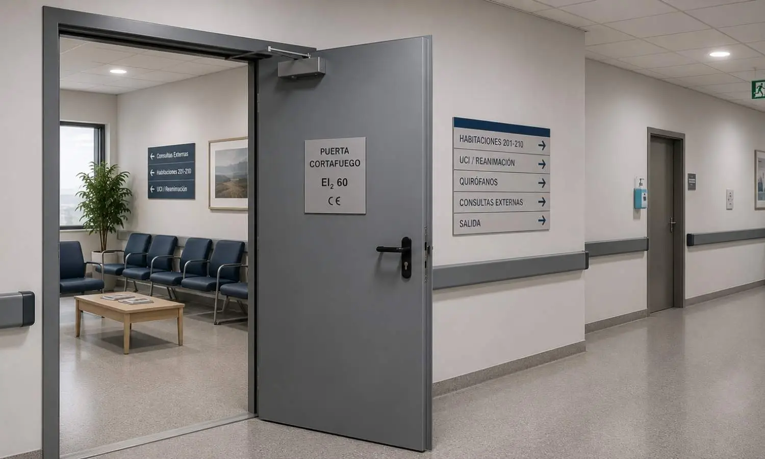Puertas cortafuego en centros sanitarios y hospitales requisitos técnicos